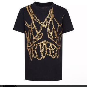 NWT Boys Jordan Jumpman Chain T-Shirt Black/Gold M
